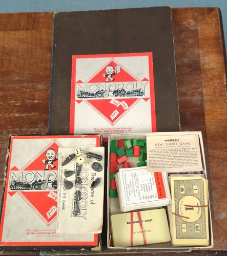 Vintage monopoly set 1940s - vintage,