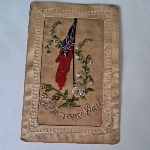Ww1 silk postcard - silk, mum