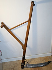 Vintage Antique Scythe Farm Tool W.A TYZACK Blade Stella Works Sheffield Pub