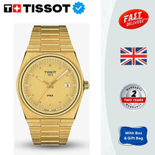 Tissot T137.410.33.021.00 PRX Mens' Gold Stainless Chronograph Watch + Gift Bag