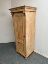 A Superb Antique /Old Pine 1 Door Hall Wardrobe to Wax/Paint