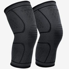 2x Knee Support Brace L– Compression Sleeve for Pain Relief Arthritis Gym NHS