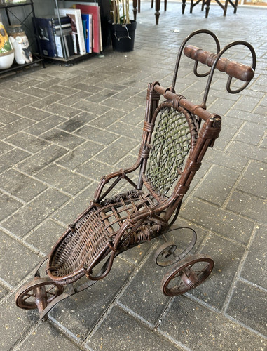 Antique wicker wood - wood, &