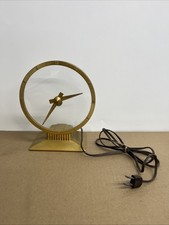 Vintage Jefferson Golden Hour Electric Mystery Clock 1950s Mid-Century HAC7