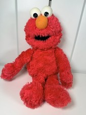 Vintage Elmo Sesame Street Gund 2002 Red Beanie Plush Soft Toy 13"