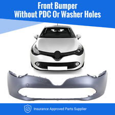 Renault Clio 2013-2016 Front Bumper Primed Without PDC Or Washer Holes New
