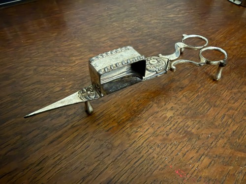 Antique silver candle - silver,