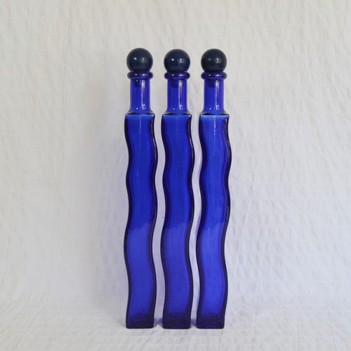 Vintage blue glass bottles - vintage,
