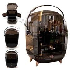 Large Cosmetic Skincare Organiser Tabletop Make-Up Storage Case 2 Drawers Box