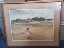 RARE - Sir William Russell Flint "Anne Marie By The Loire" Signed Framed Print