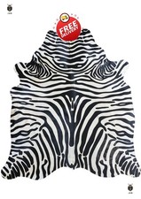 Zebra Print Cowhide Rug