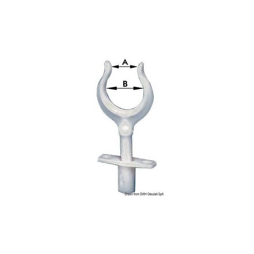 Rowlock oarlock nylon - nylon, white