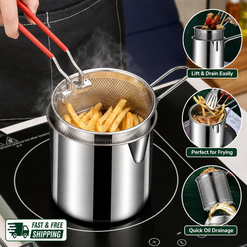Stainless steel deep fryer - deep,