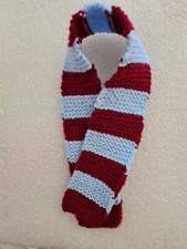 Claret + Blue 17" x 2" Scarf