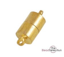 5 X MAGNETIC CLASPS 16mm VERY STRONG SMOOTH GOLD PLATED ( AF5 )
