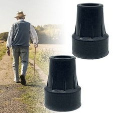 2X Extra Heavy Duty & Metal Washer Rubber Ferrules For 19mm Walking Stick