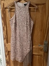 Karen Millen Pink Flapper Style Dress Size 10