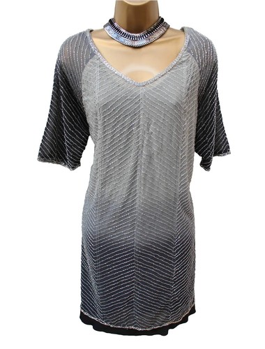 Next grey black beaded - grey,