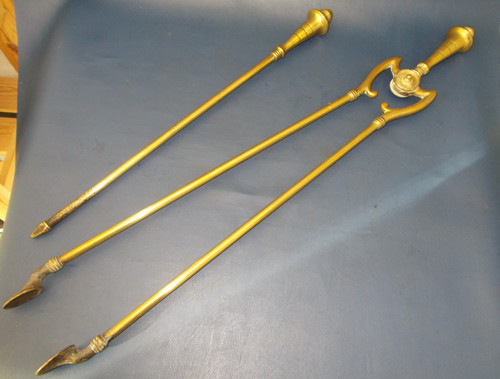 Large vintage brass fire - vintage,