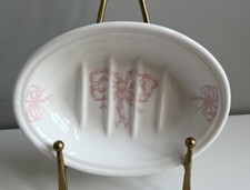 🎀 Bow Hadida Bone China bathroom soap dish Bow design 90's Cottagecore Pink