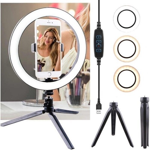Led ring light with stand - 10",