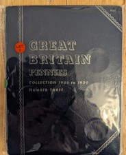 LOT 1    Complete Collection 1902-1929 Great Britain Pennies In Whitman Folder.