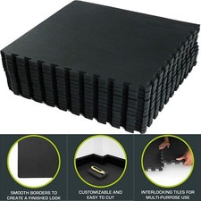 Eva Mats Extra Thick Gym Flooring Interlocking 60x60 Soft Foam Mat Yoga Tiles