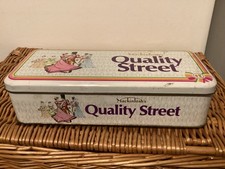 Vintage Quality Street Rectangle Christmas Tin 1989