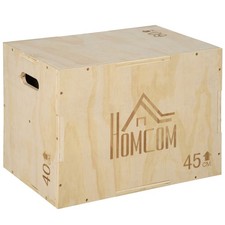 HOMCOM 3-in-1 Wooden Plyo Box