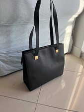 Black Celine Logo Square Cabas