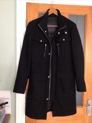 Man black coat - coat,