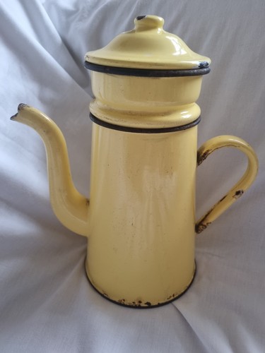 Vintage french enamel coffee - vintage,