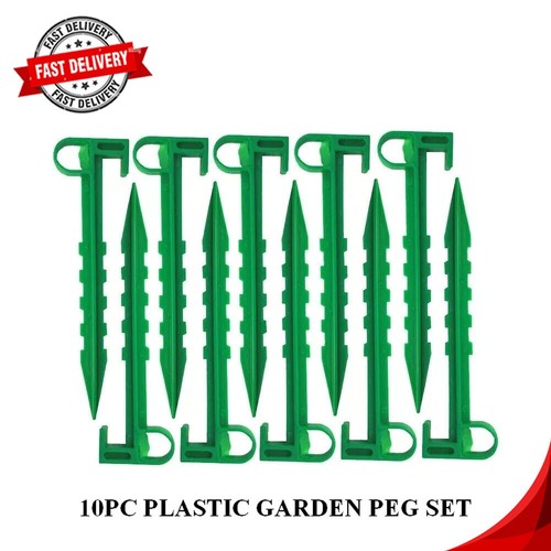 Green plastic garden - garden, 10pc