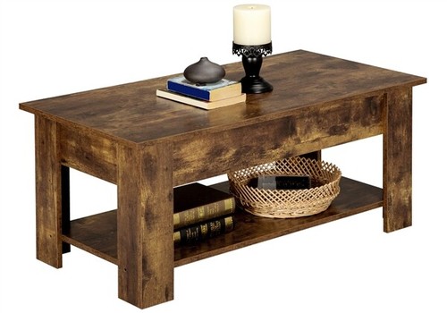 Rustic wooden coffee table - wooden,