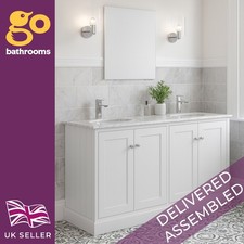 White Double Vanity Unit