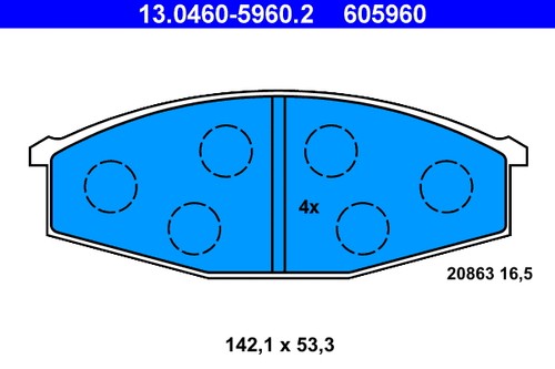 Front brake pad set disc - front,