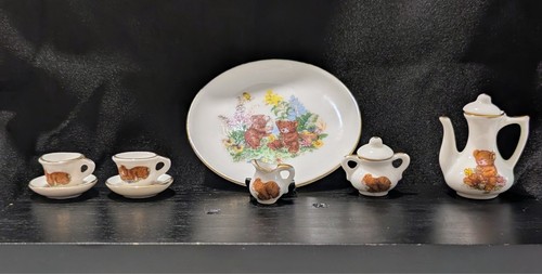 Vintage bear family flowers - vintage, &