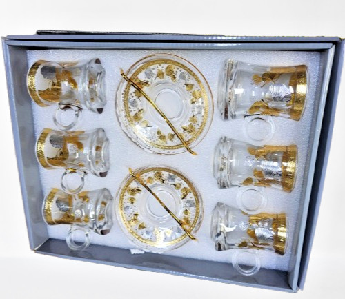 Turkish tea set glass - set,