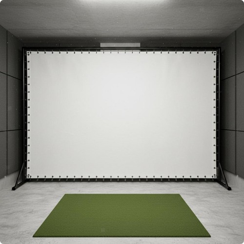 Golf simulator cage with - golf,