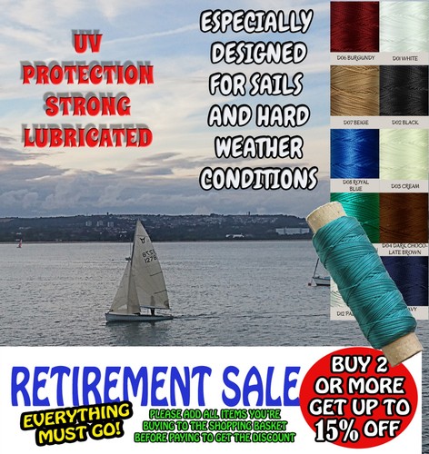 Strong bonded polyester - polyester, thread