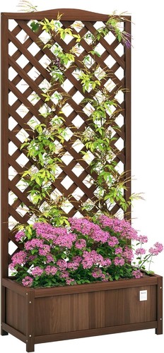 Trellis planter box wooden - trellis,