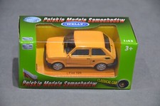New Welly Polski Fiat 126 Orange Colour Diecast Model Classic Car Scale 1:43 8cm