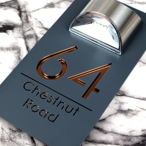 Laser house number plaques - house,