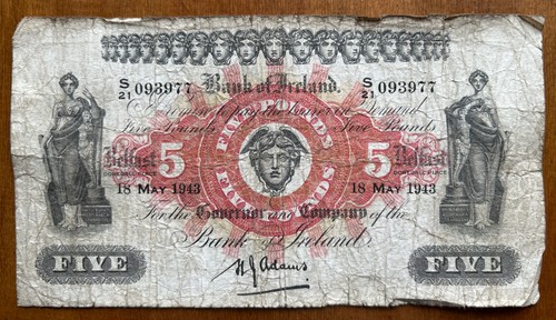 Bank ireland five pound - bank, £5
