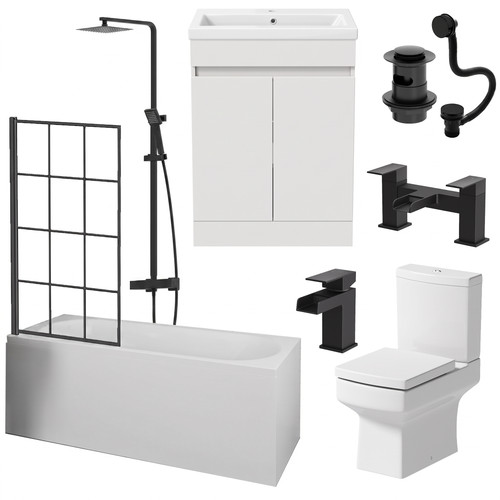 Complete bathroom suite black - complete,