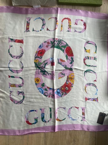 Gucci silk scarf foulard with - gucci,