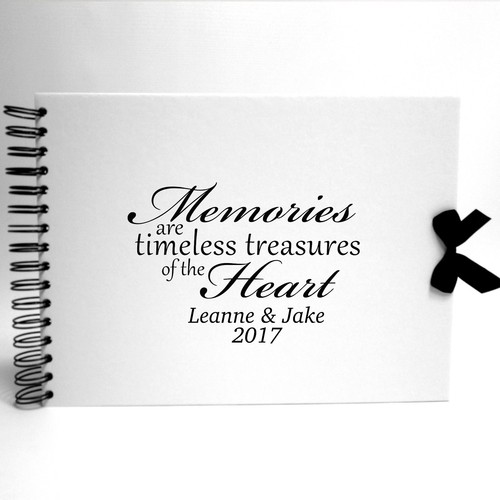 Personalised white scrapbook - white,