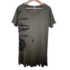 Vintage Diesel Skater T Shirt Dress Womens XL Summer Graphic Print Grunge Rock