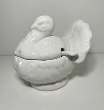 Turkey-shaped ceramic soup