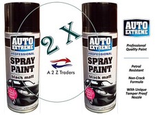 2 x Ax Black Matt Spray Paint